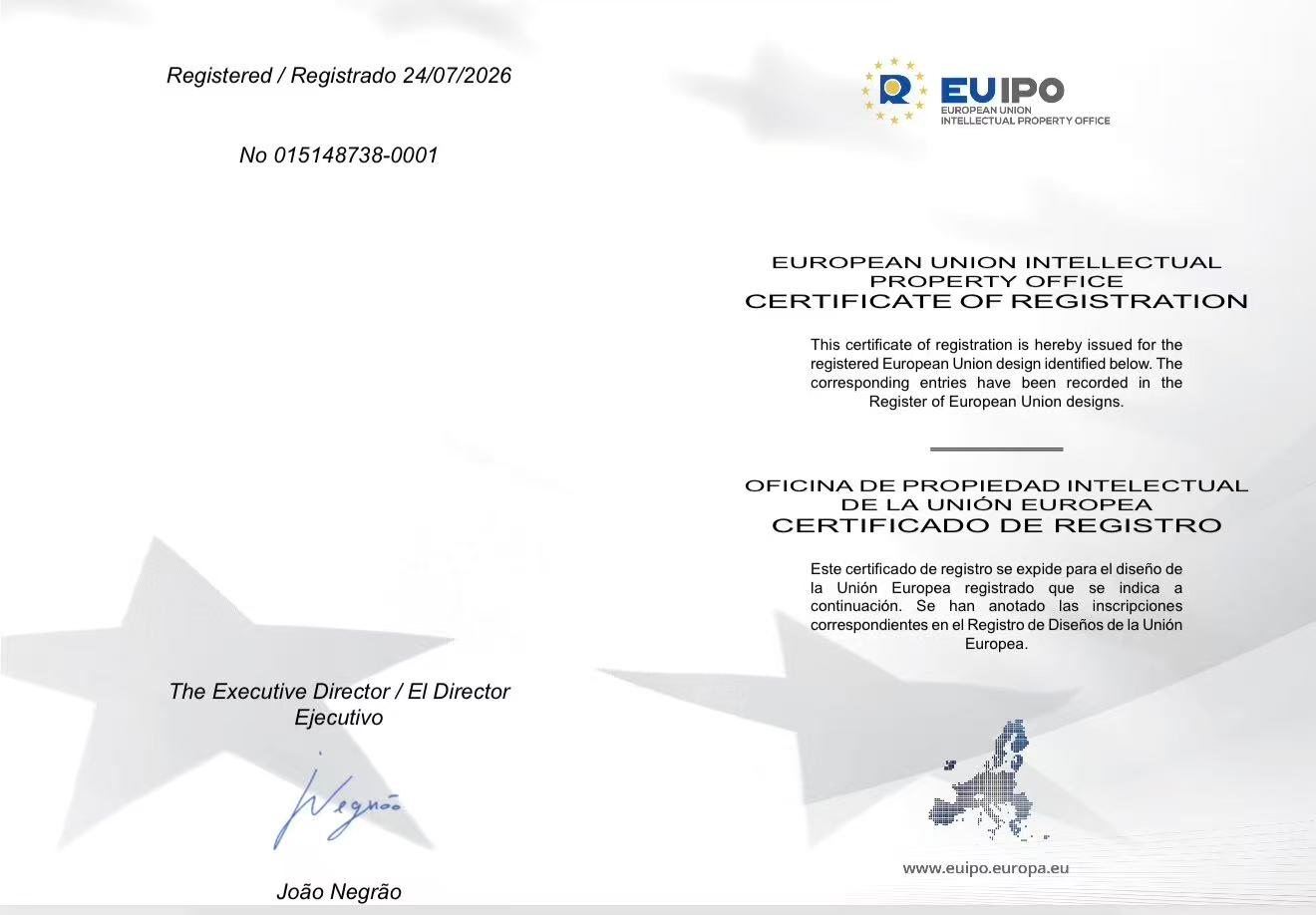 The company's self-developed food waste disposer has obtained a European patent.